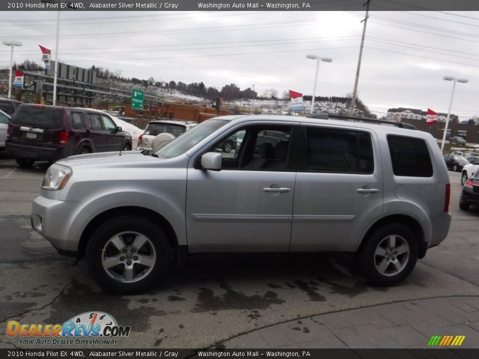 2010 Honda Pilot EX 4WD Alabaster Silver Metallic / Gray Photo #5