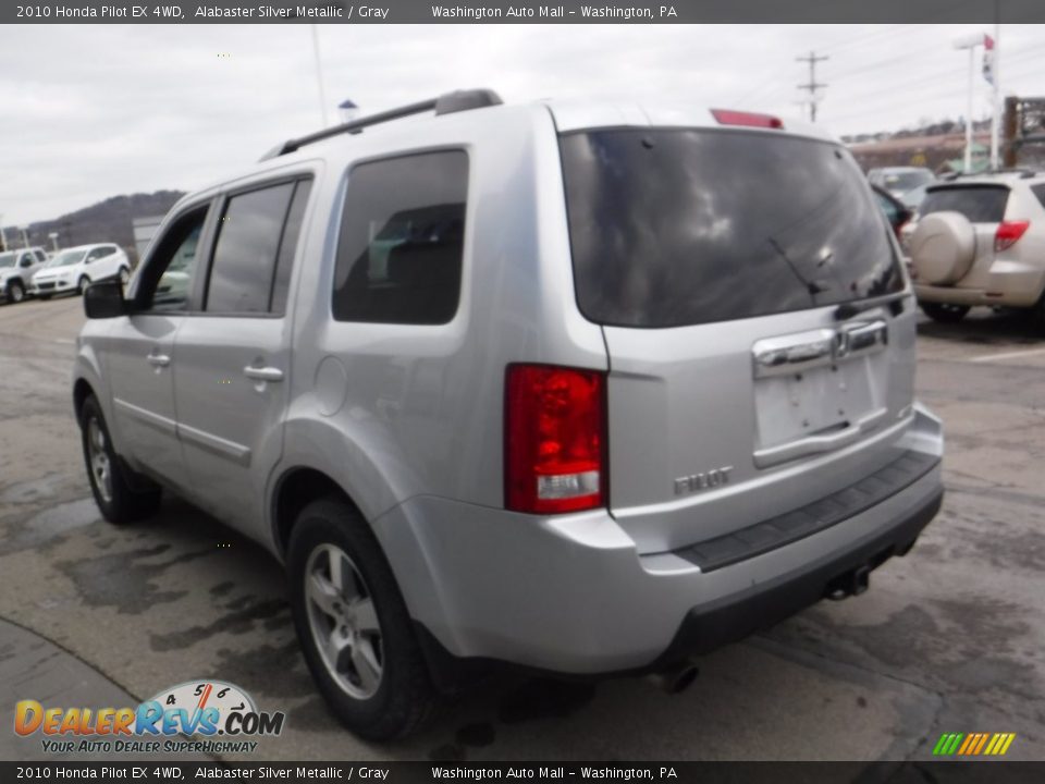 2010 Honda Pilot EX 4WD Alabaster Silver Metallic / Gray Photo #7