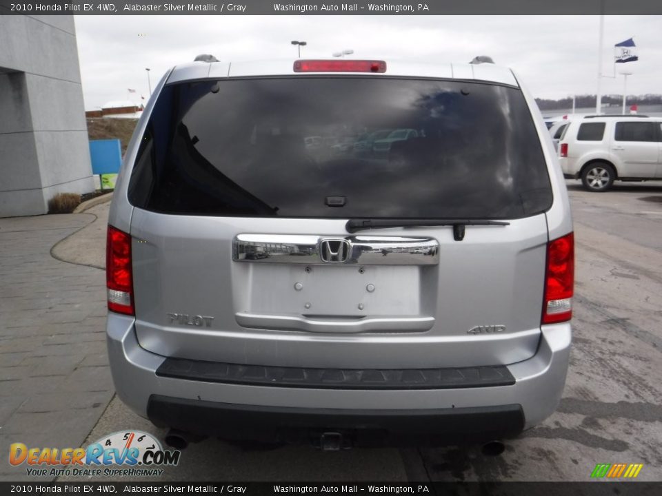2010 Honda Pilot EX 4WD Alabaster Silver Metallic / Gray Photo #8