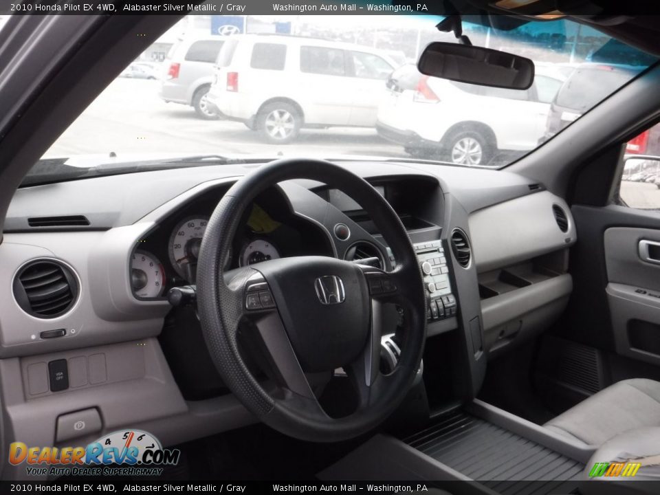 2010 Honda Pilot EX 4WD Alabaster Silver Metallic / Gray Photo #11