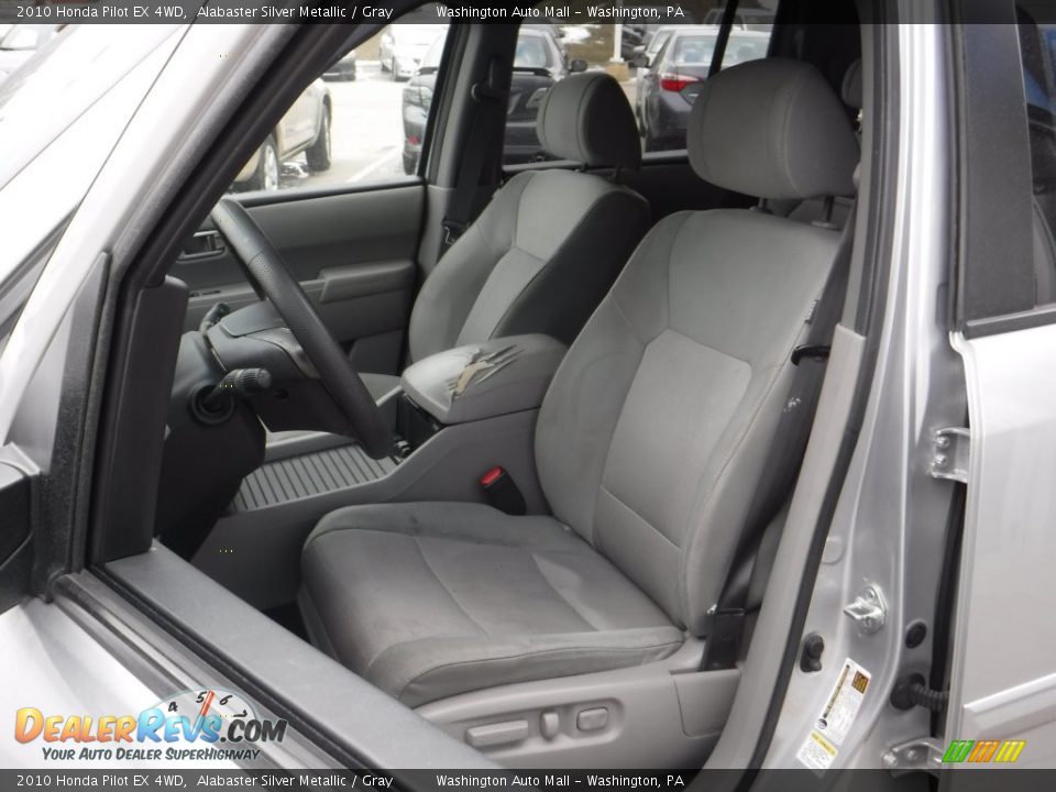 2010 Honda Pilot EX 4WD Alabaster Silver Metallic / Gray Photo #13