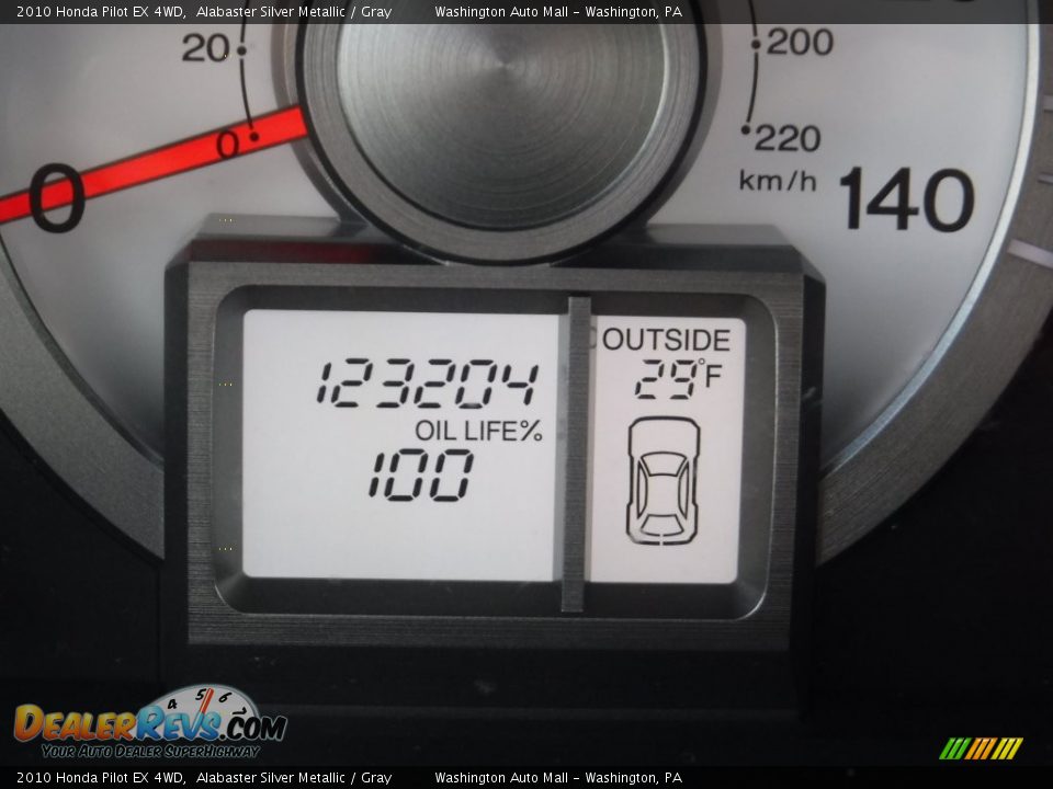 2010 Honda Pilot EX 4WD Alabaster Silver Metallic / Gray Photo #20