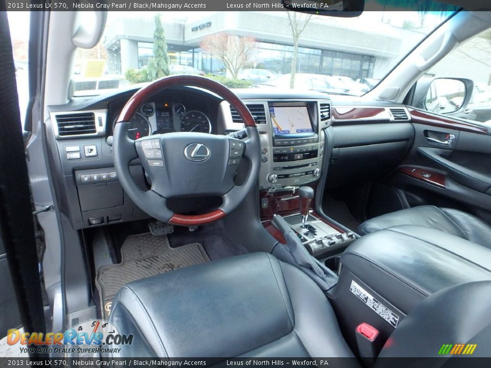 2013 Lexus LX 570 Nebula Gray Pearl / Black/Mahogany Accents Photo #15