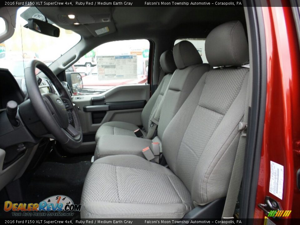 2016 Ford F150 XLT SuperCrew 4x4 Ruby Red / Medium Earth Gray Photo #9