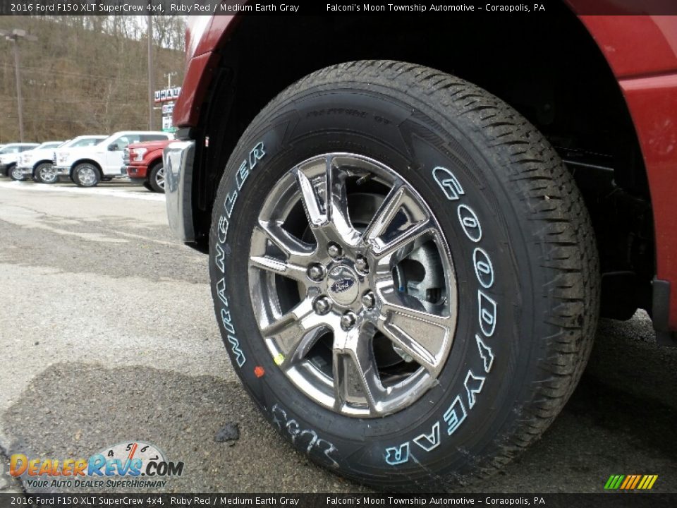 2016 Ford F150 XLT SuperCrew 4x4 Ruby Red / Medium Earth Gray Photo #10