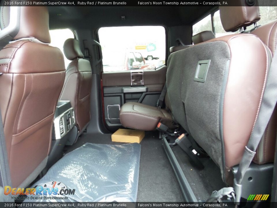 Rear Seat of 2016 Ford F150 Platinum SuperCrew 4x4 Photo #9