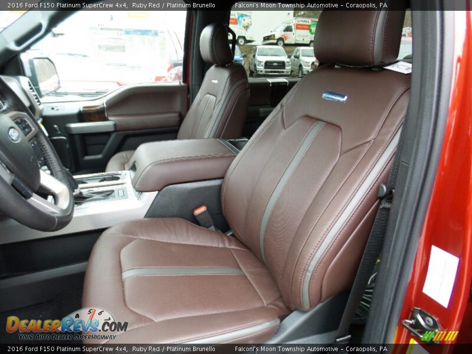 Front Seat of 2016 Ford F150 Platinum SuperCrew 4x4 Photo #12