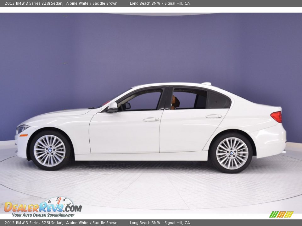 2013 BMW 3 Series 328i Sedan Alpine White / Saddle Brown Photo #4