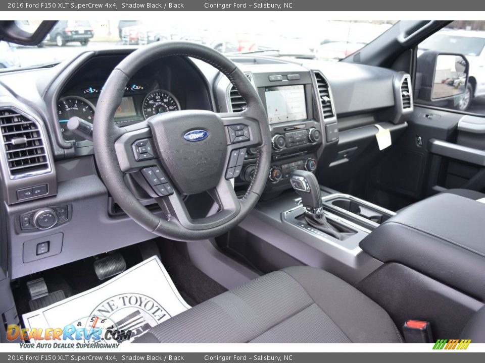 2016 Ford F150 XLT SuperCrew 4x4 Shadow Black / Black Photo #12