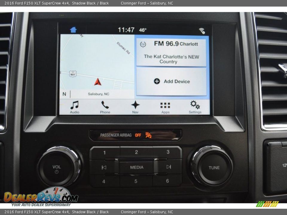 2016 Ford F150 XLT SuperCrew 4x4 Shadow Black / Black Photo #14