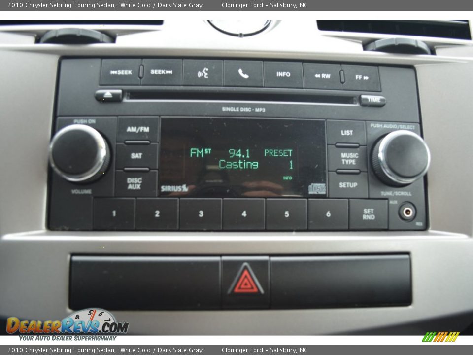 2010 Chrysler Sebring Touring Sedan White Gold / Dark Slate Gray Photo #15