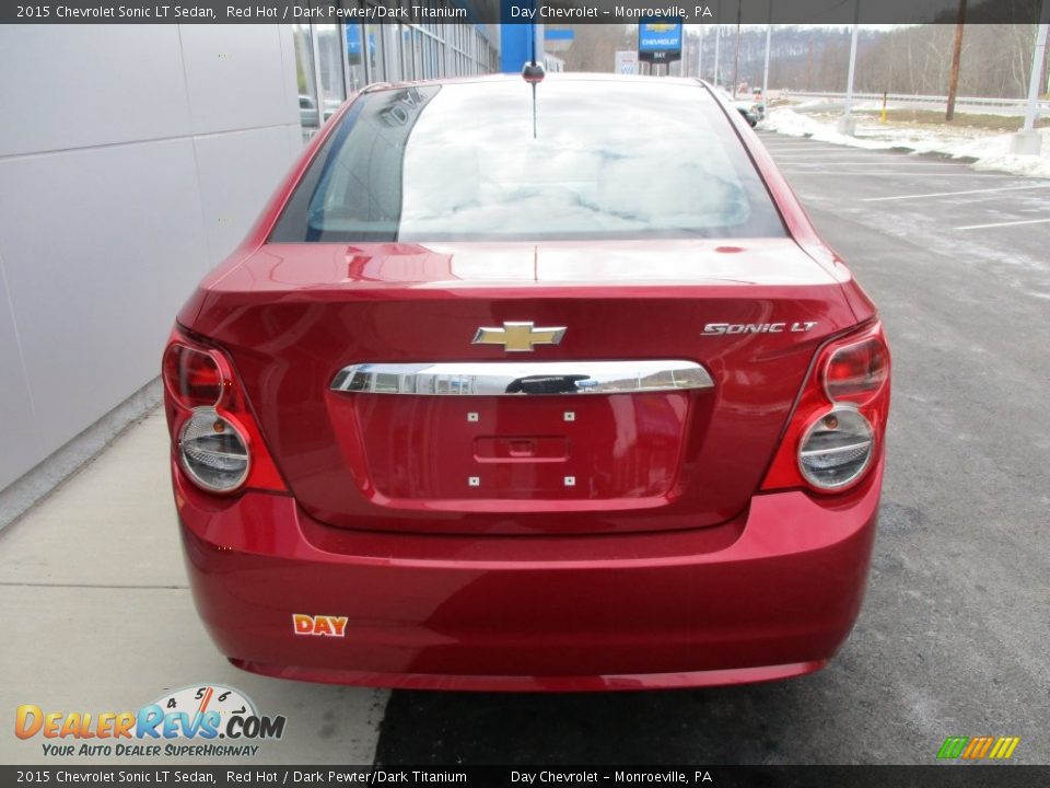 2015 Chevrolet Sonic LT Sedan Red Hot / Dark Pewter/Dark Titanium Photo #5