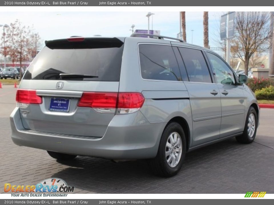 2010 Honda Odyssey EX-L Bali Blue Pearl / Gray Photo #7