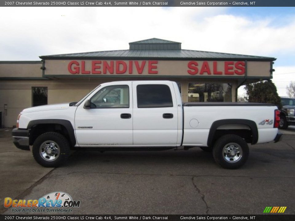 2007 Chevrolet Silverado 2500HD Classic LS Crew Cab 4x4 Summit White / Dark Charcoal Photo #5