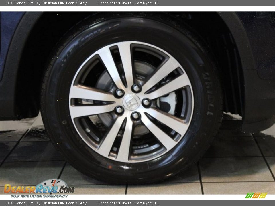 2016 Honda Pilot EX Obsidian Blue Pearl / Gray Photo #2