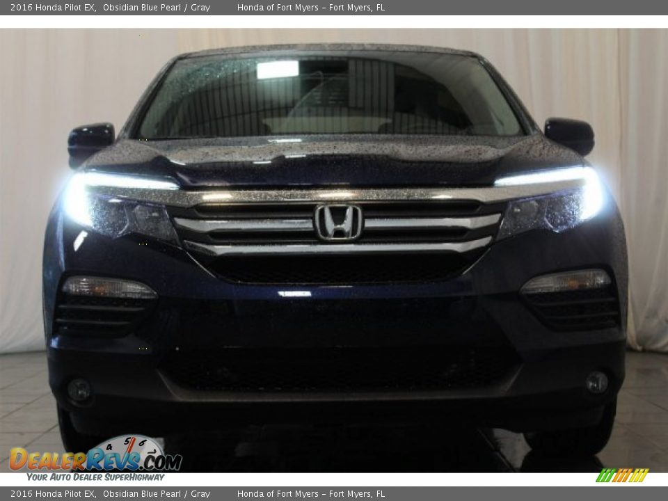 2016 Honda Pilot EX Obsidian Blue Pearl / Gray Photo #4