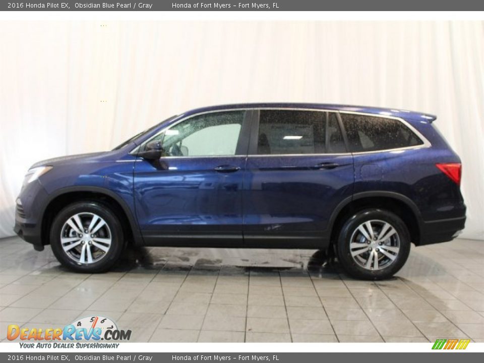 2016 Honda Pilot EX Obsidian Blue Pearl / Gray Photo #5