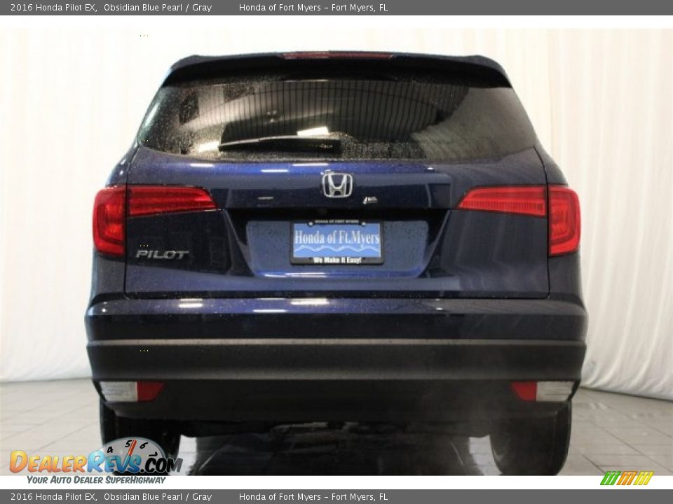 2016 Honda Pilot EX Obsidian Blue Pearl / Gray Photo #6