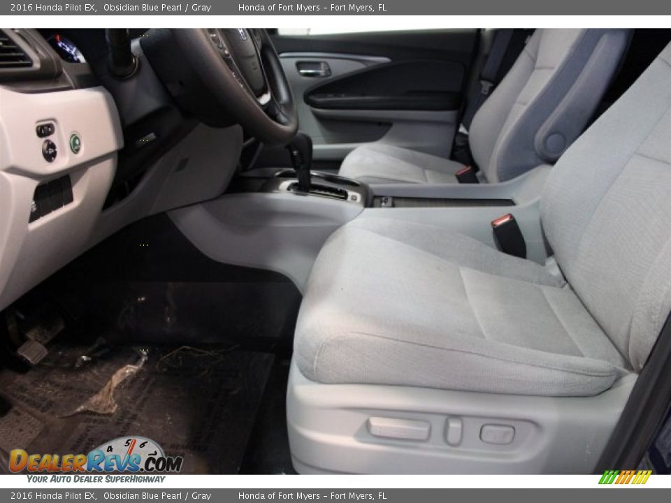 2016 Honda Pilot EX Obsidian Blue Pearl / Gray Photo #9