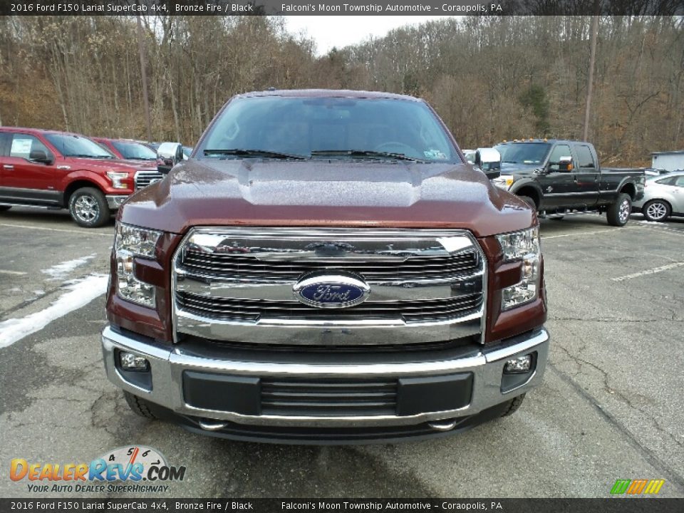 2016 Ford F150 Lariat SuperCab 4x4 Bronze Fire / Black Photo #2