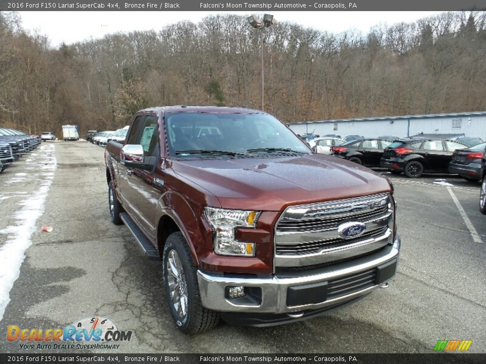 2016 Ford F150 Lariat SuperCab 4x4 Bronze Fire / Black Photo #3