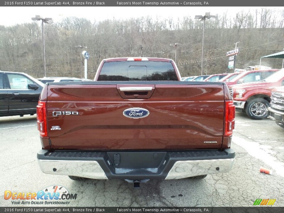 2016 Ford F150 Lariat SuperCab 4x4 Bronze Fire / Black Photo #4