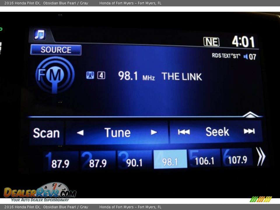 2016 Honda Pilot EX Obsidian Blue Pearl / Gray Photo #18