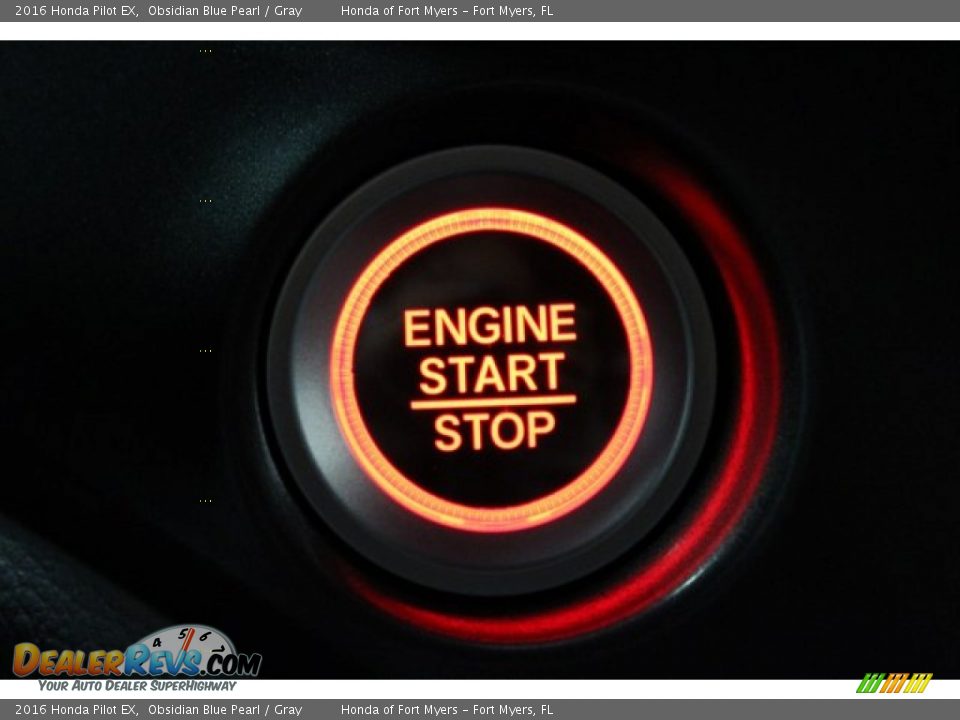 2016 Honda Pilot EX Obsidian Blue Pearl / Gray Photo #23