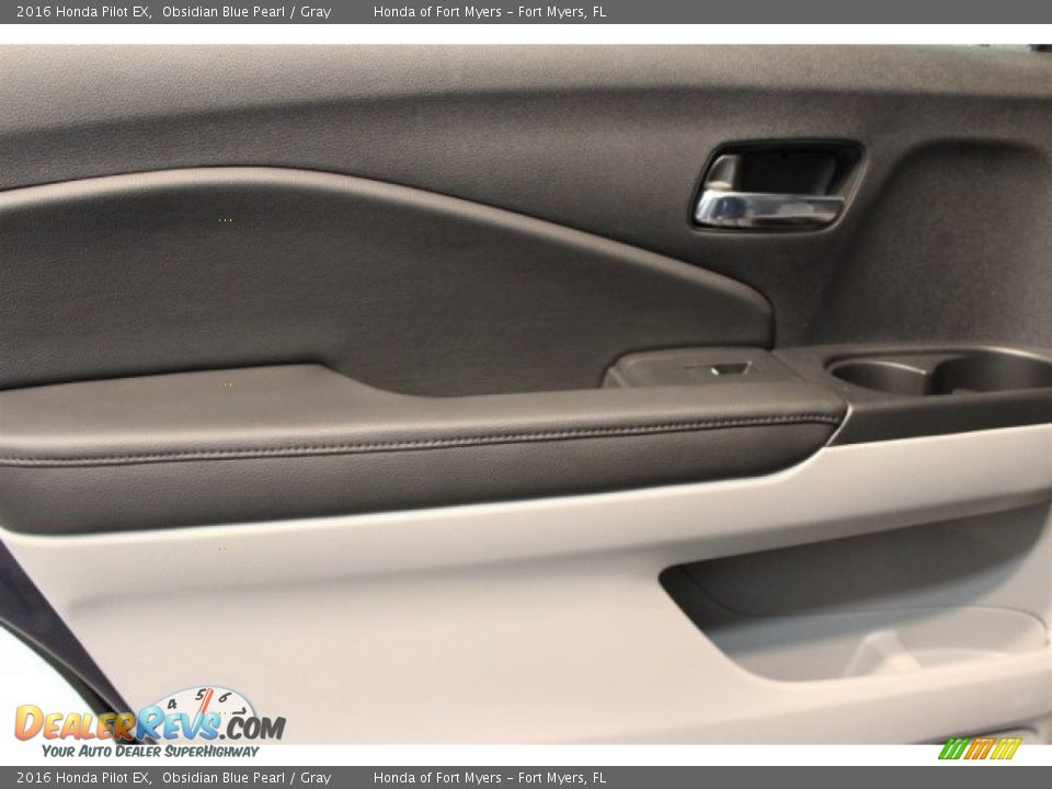 2016 Honda Pilot EX Obsidian Blue Pearl / Gray Photo #24