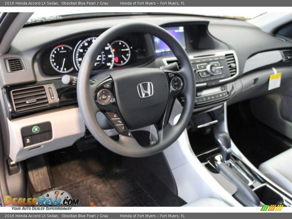 2016 Honda Accord LX Sedan Obsidian Blue Pearl / Gray Photo #10