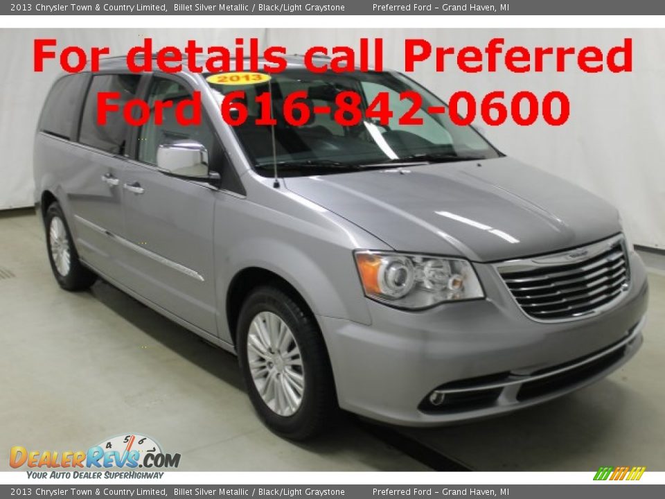 2013 Chrysler Town & Country Limited Billet Silver Metallic / Black/Light Graystone Photo #1
