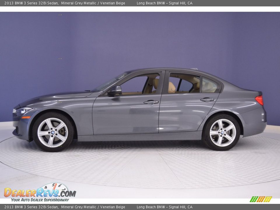 2013 BMW 3 Series 328i Sedan Mineral Grey Metallic / Venetian Beige Photo #4