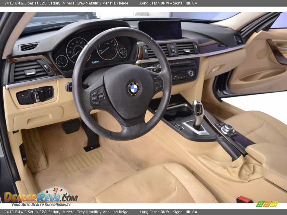 2013 BMW 3 Series 328i Sedan Mineral Grey Metallic / Venetian Beige Photo #12