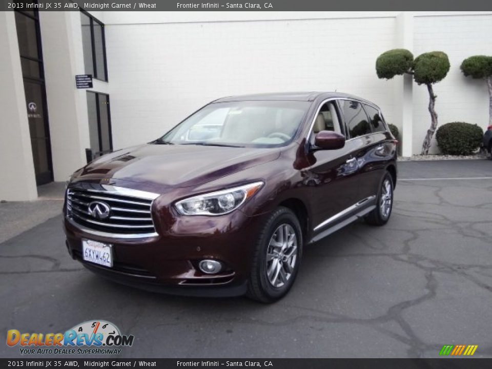 2013 Infiniti JX 35 AWD Midnight Garnet / Wheat Photo #1