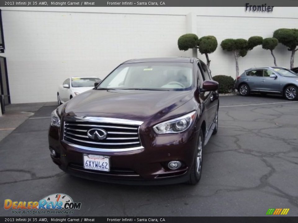 2013 Infiniti JX 35 AWD Midnight Garnet / Wheat Photo #2