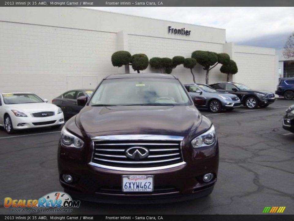 2013 Infiniti JX 35 AWD Midnight Garnet / Wheat Photo #3
