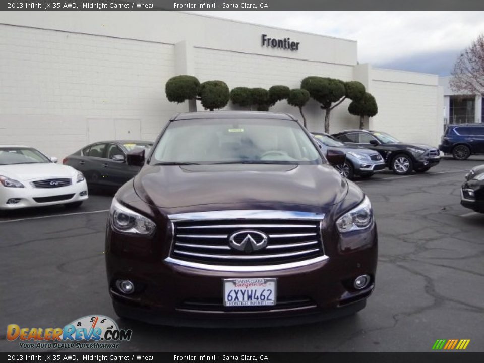 2013 Infiniti JX 35 AWD Midnight Garnet / Wheat Photo #4