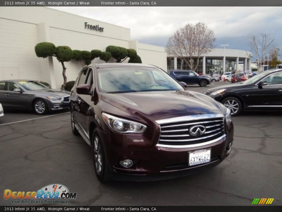 2013 Infiniti JX 35 AWD Midnight Garnet / Wheat Photo #5