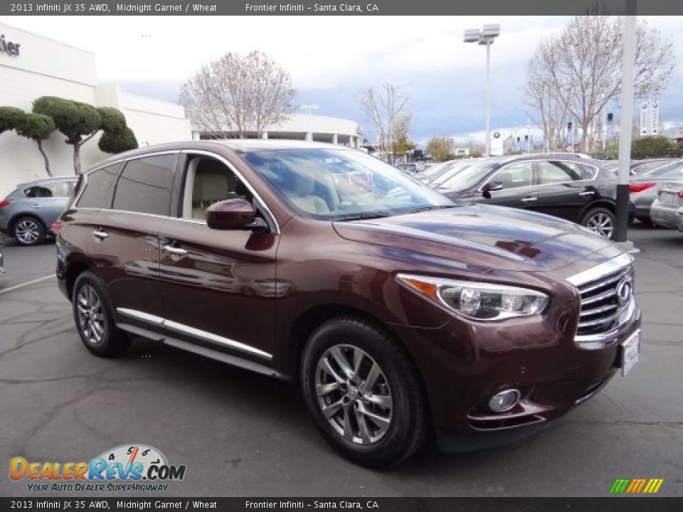 2013 Infiniti JX 35 AWD Midnight Garnet / Wheat Photo #6
