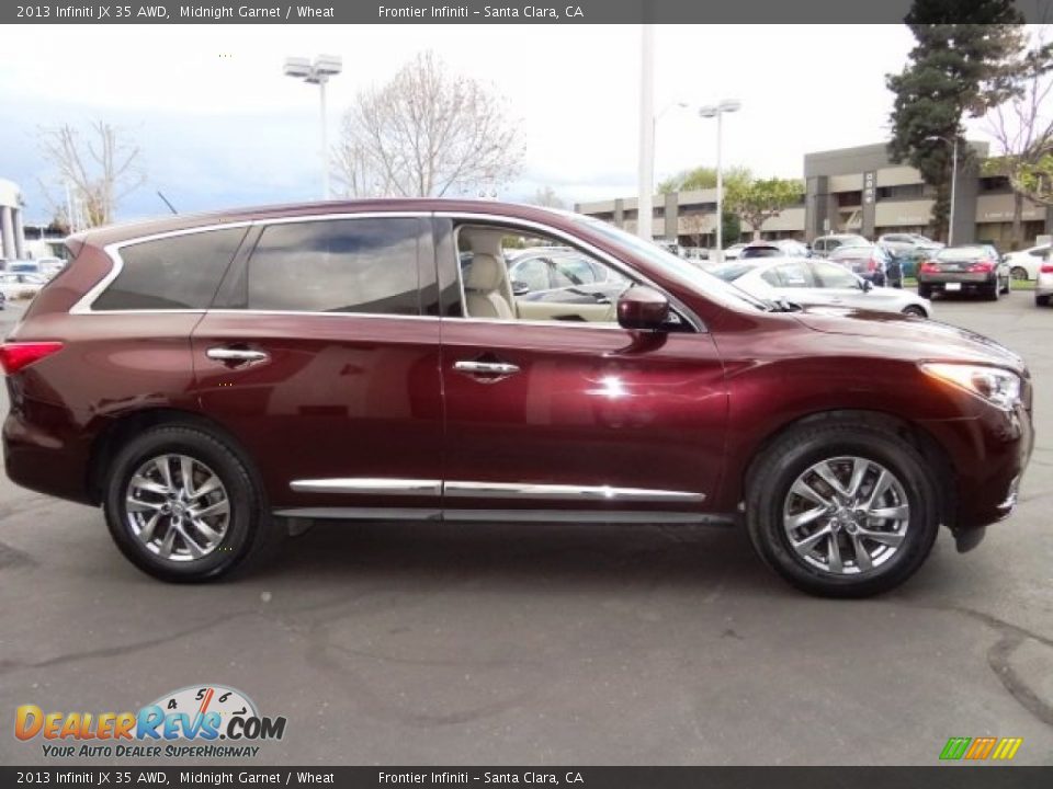 2013 Infiniti JX 35 AWD Midnight Garnet / Wheat Photo #8