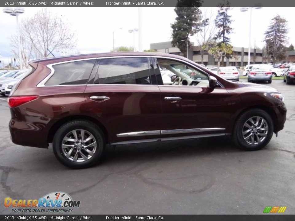 2013 Infiniti JX 35 AWD Midnight Garnet / Wheat Photo #9