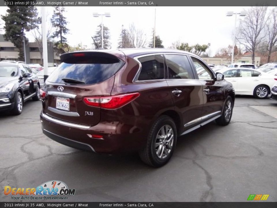 2013 Infiniti JX 35 AWD Midnight Garnet / Wheat Photo #11