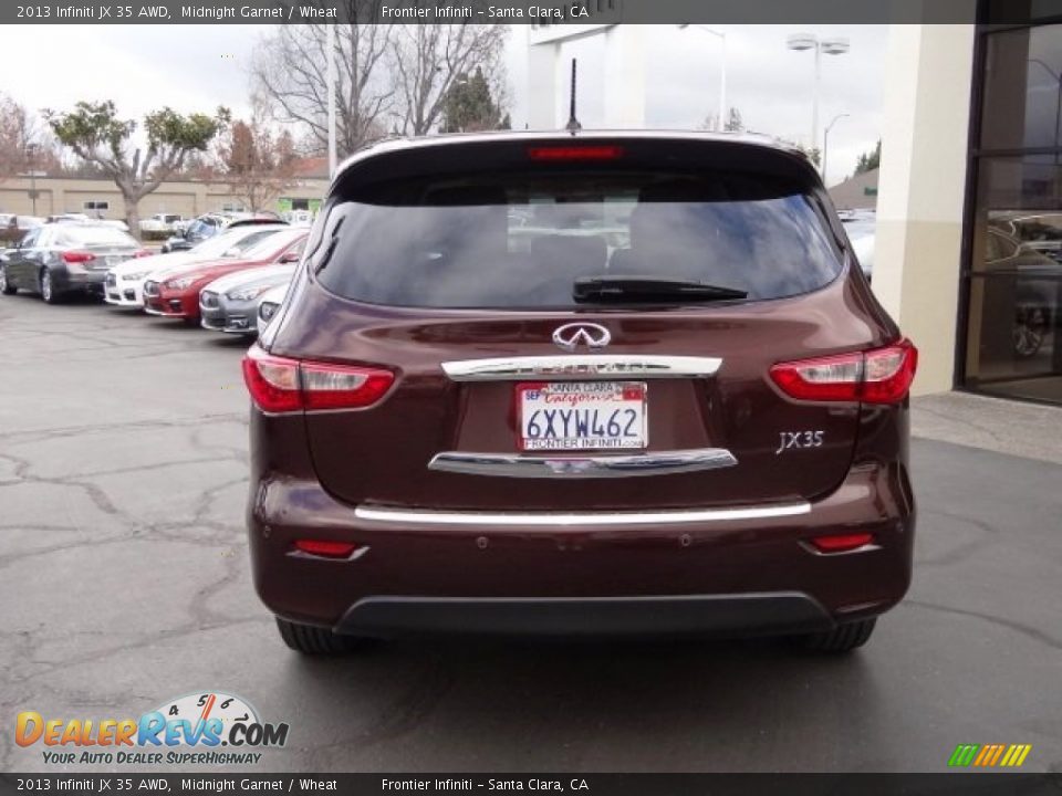 2013 Infiniti JX 35 AWD Midnight Garnet / Wheat Photo #12