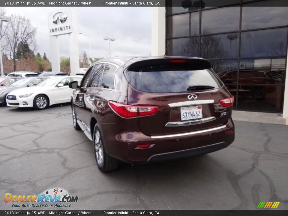 2013 Infiniti JX 35 AWD Midnight Garnet / Wheat Photo #13
