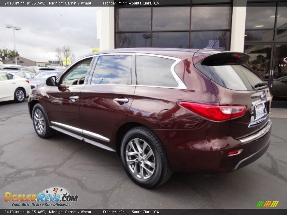 2013 Infiniti JX 35 AWD Midnight Garnet / Wheat Photo #14