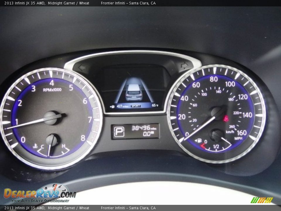 2013 Infiniti JX 35 AWD Midnight Garnet / Wheat Photo #22