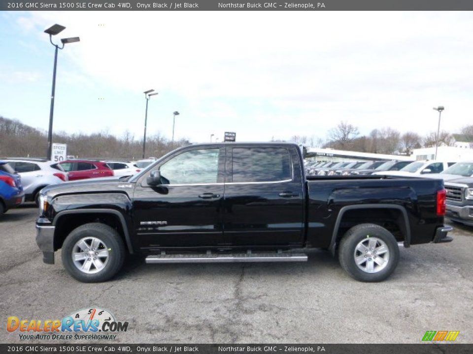 2016 GMC Sierra 1500 SLE Crew Cab 4WD Onyx Black / Jet Black Photo #3