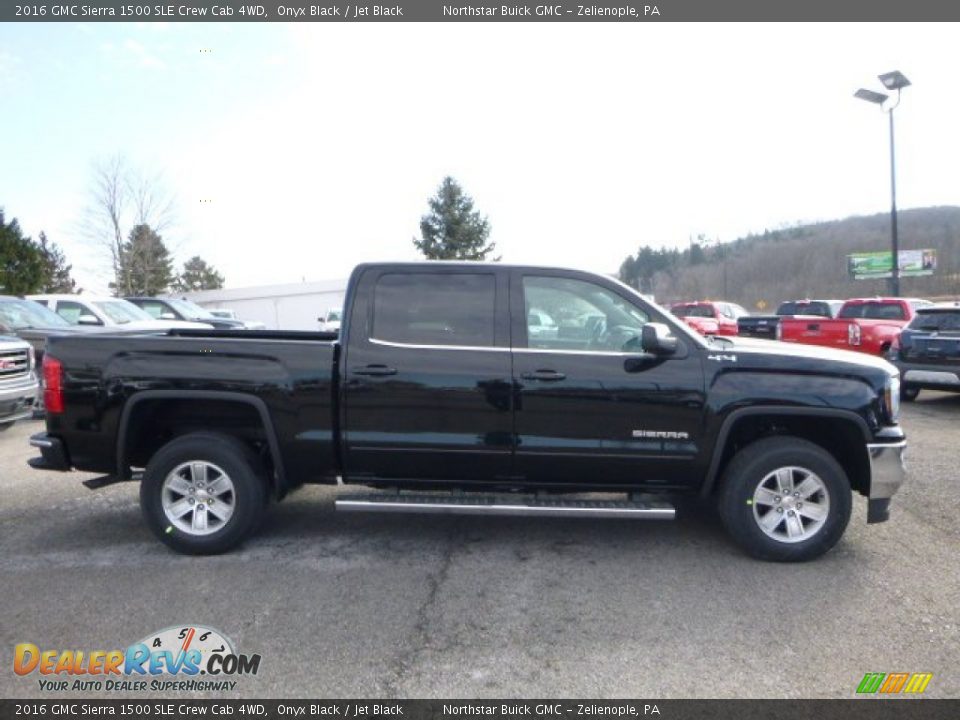 2016 GMC Sierra 1500 SLE Crew Cab 4WD Onyx Black / Jet Black Photo #9