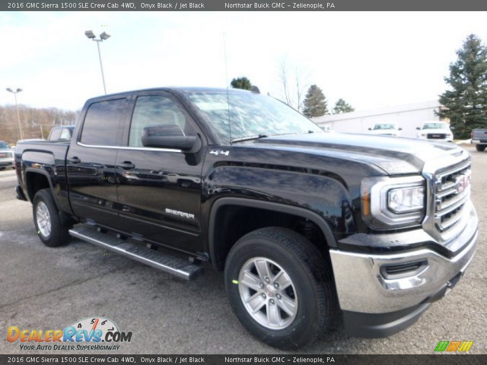 2016 GMC Sierra 1500 SLE Crew Cab 4WD Onyx Black / Jet Black Photo #12