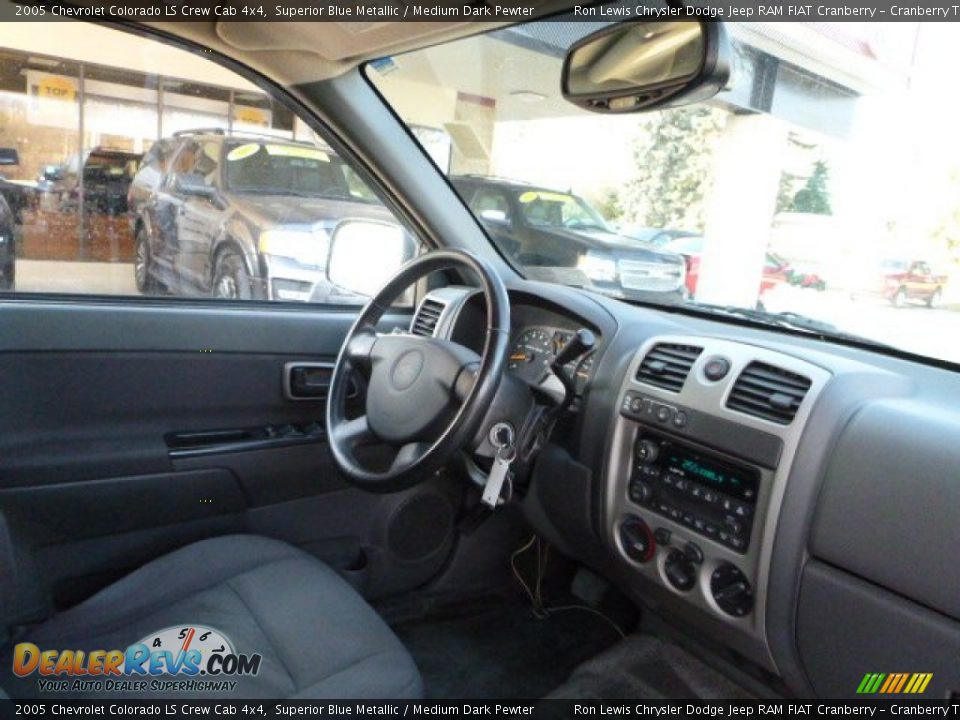 2005 Chevrolet Colorado LS Crew Cab 4x4 Superior Blue Metallic / Medium Dark Pewter Photo #7